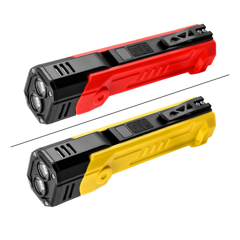 New Cross - border XTE + COB Red & White Dual - Light Source Flashlight with 180° Rotation, Pen Clip, Magnet and Multifunctional Work Light