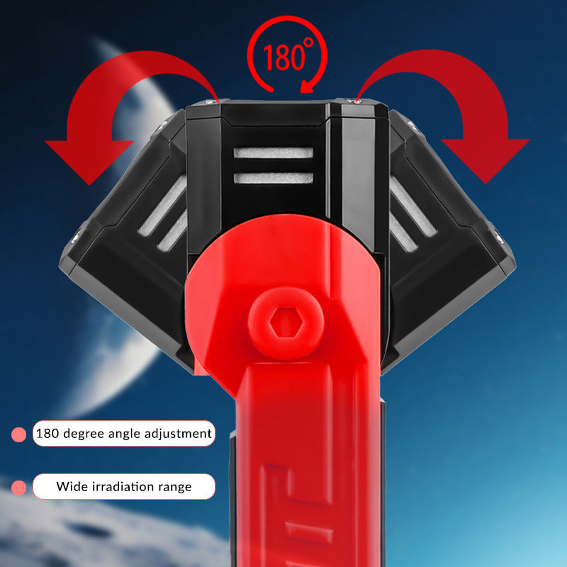 New Cross - border XTE + COB Red & White Dual - Light Source Flashlight with 180° Rotation, Pen Clip, Magnet and Multifunctional Work Light