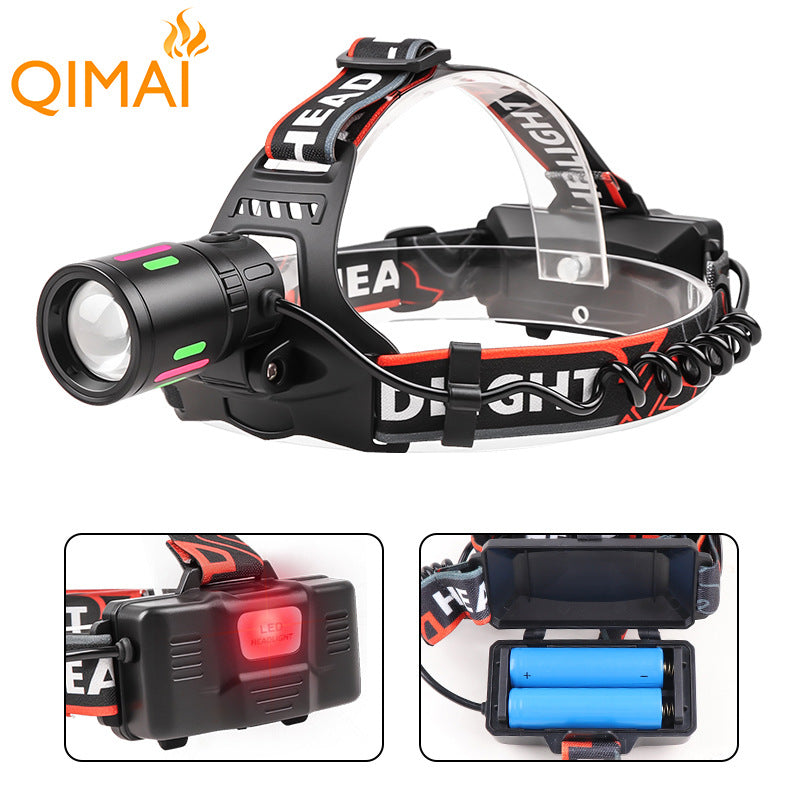 New Cross - border White Laser High - intensity Long - range Headlamp, USB Rechargeable Outdoor Lighting LED Headlamp for Night Fishing and Exploration